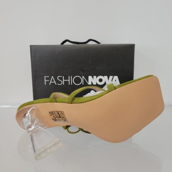 Fashion  Nova Clear Heel Diamante Mules - Picture 7 of 10